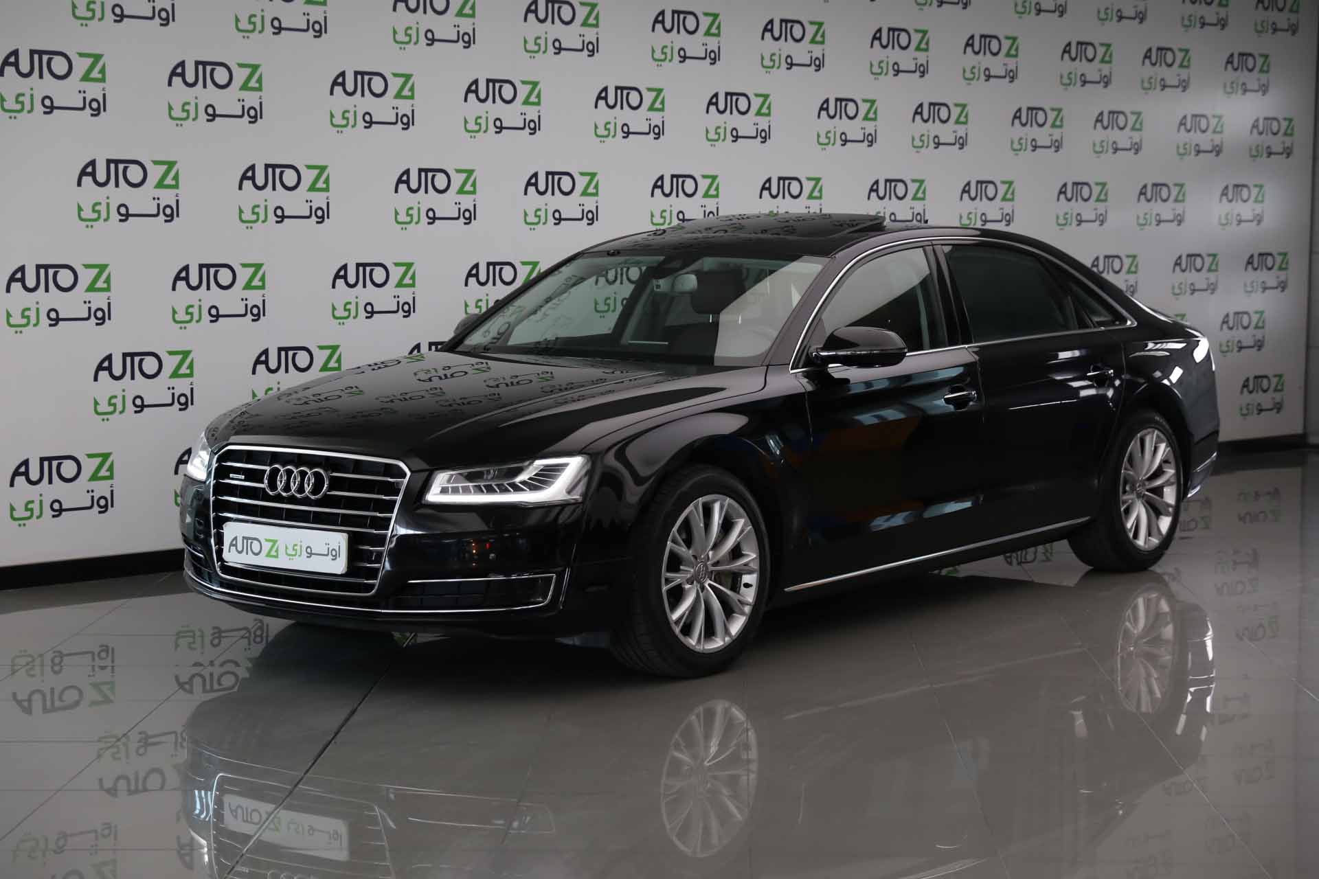 Audi A8 L--2017-Black • | Autoz Qatar